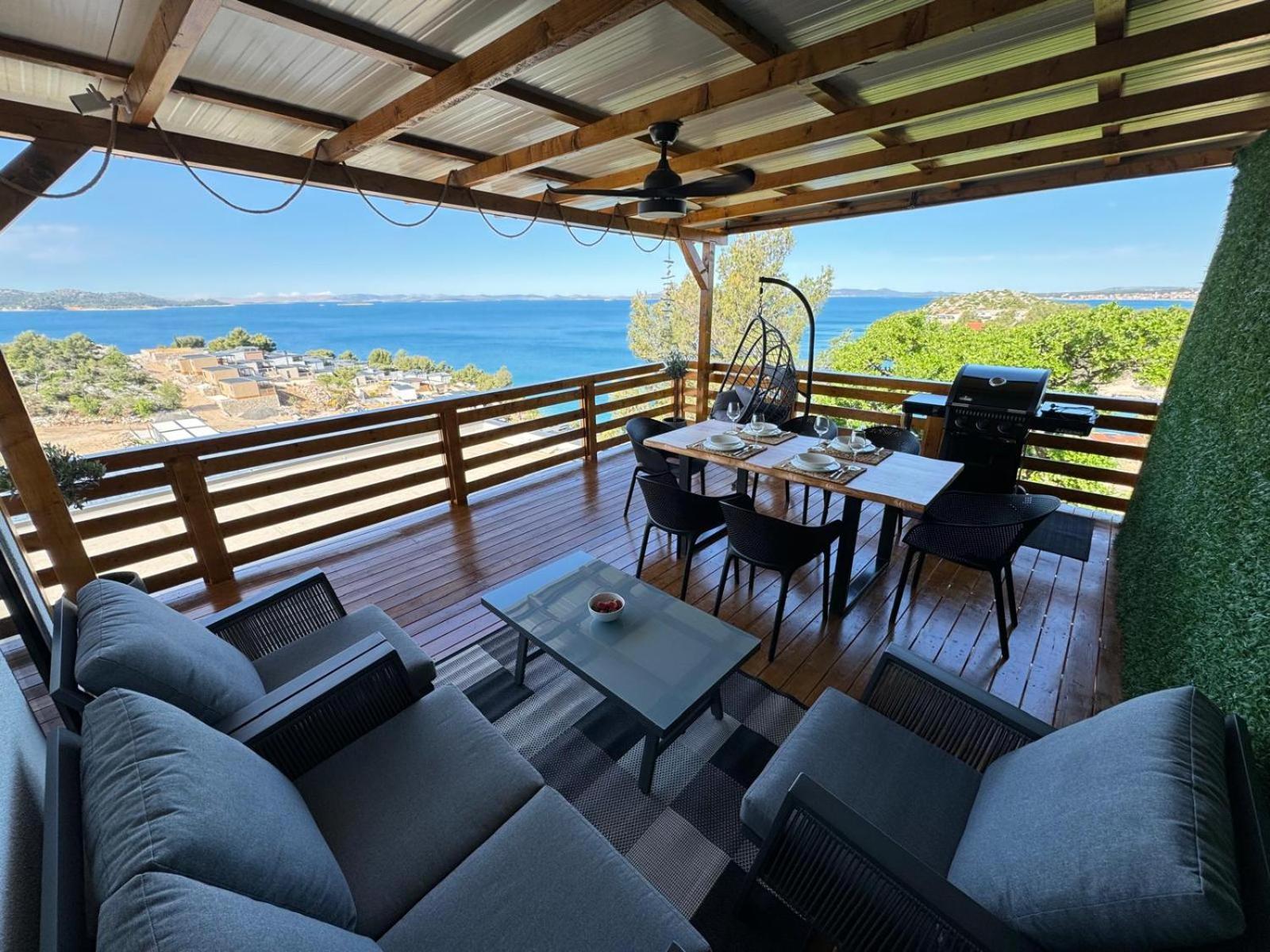 D-View Premium Mobile Home - Panoramic Seaview - 150 M From Beach, Free Parking Drage Dış mekan fotoğraf
