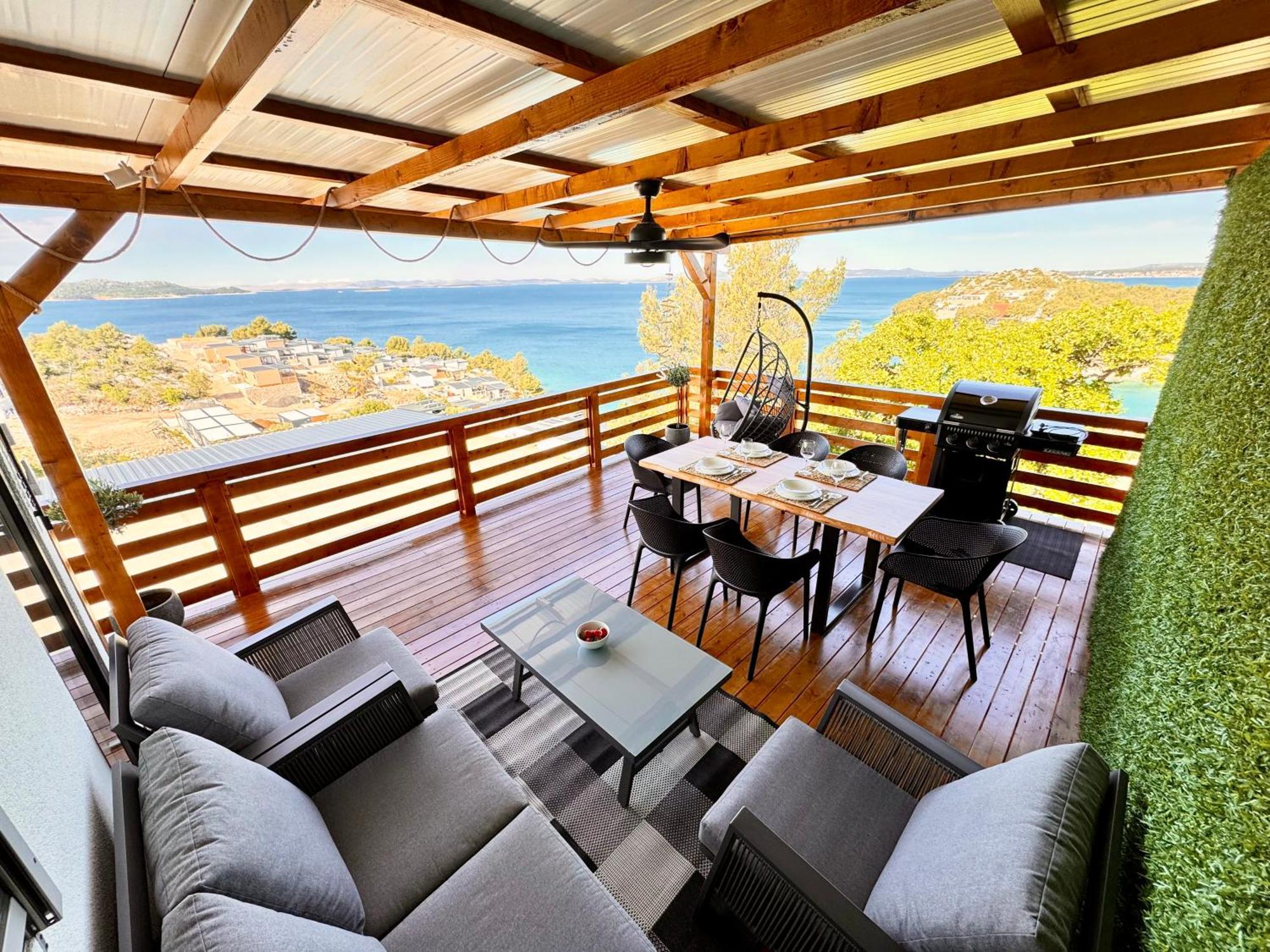 D-View Premium Mobile Home - Panoramic Seaview - 150 M From Beach, Free Parking Drage Dış mekan fotoğraf